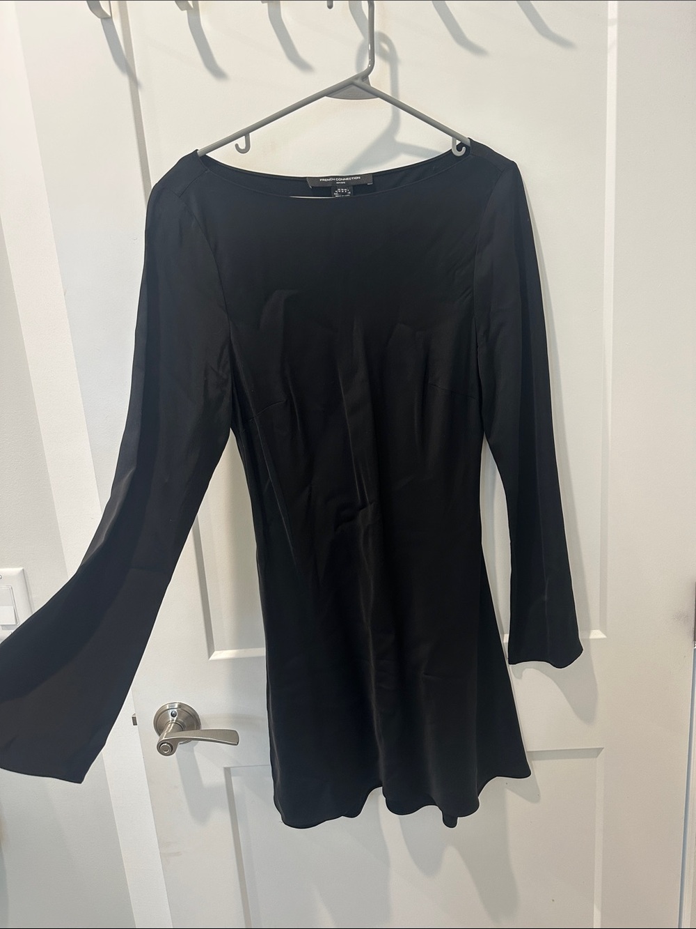 French Connection Black Long-Sleeve A-Line Dress